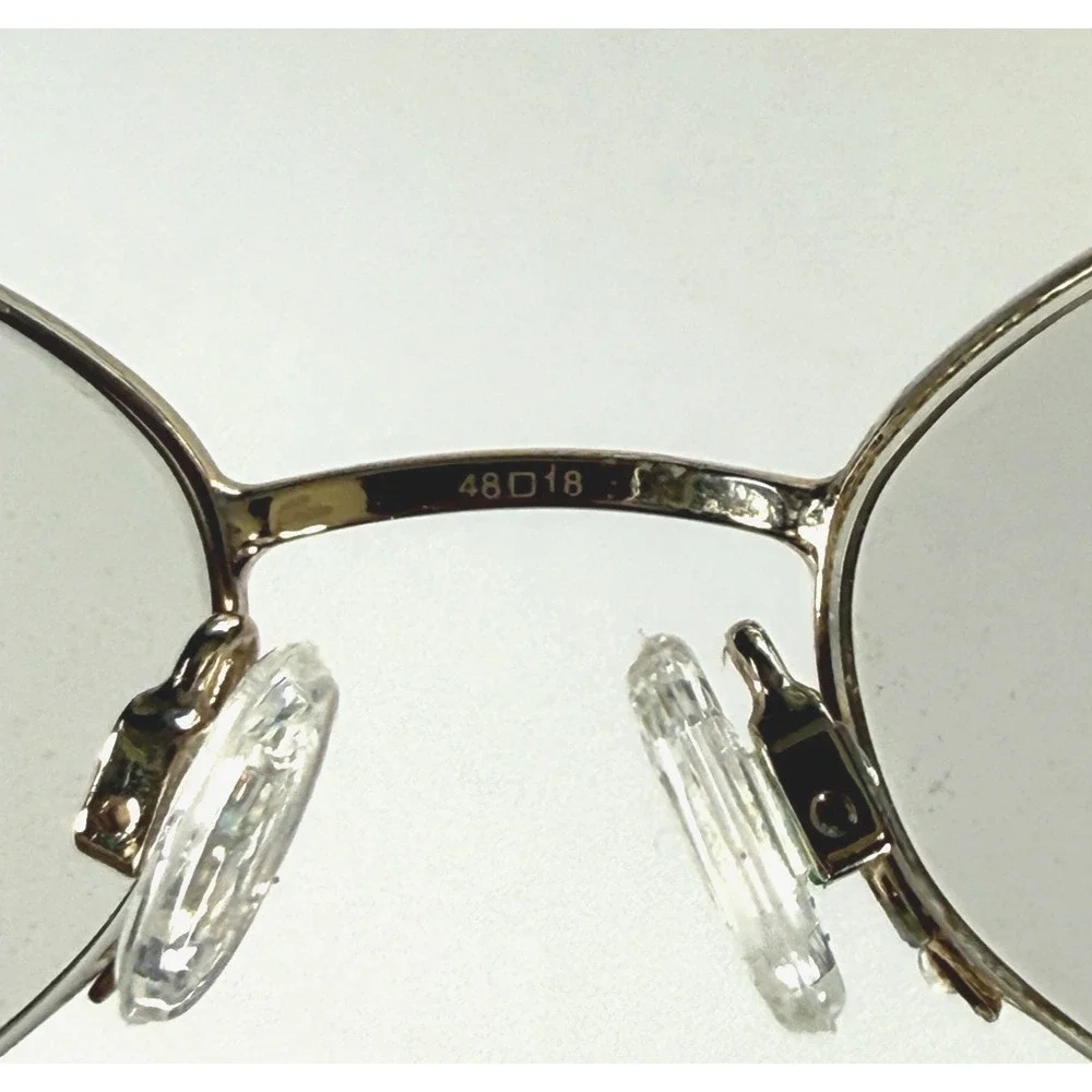 Lauren Hutton L087 Eyeglasses Frame Only 48-18-135 Gold Metal Oval Womens‎
